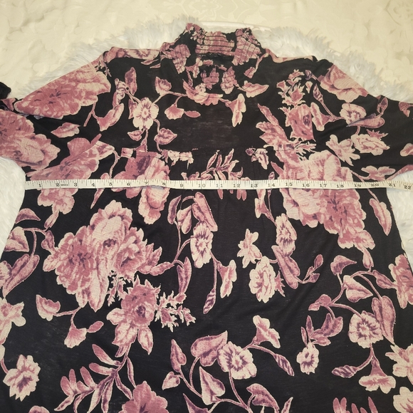 Lucky Brand high neck floral blouse - Picture 5 of 8